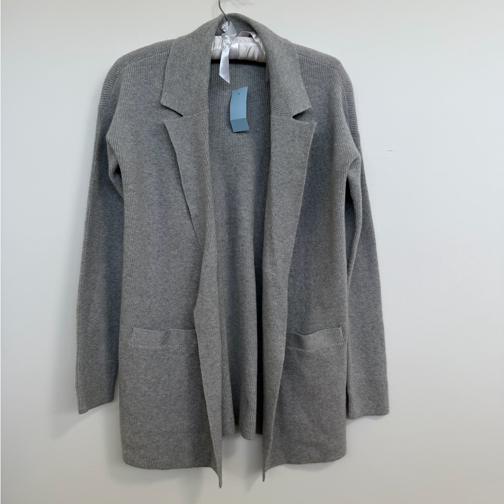LOFT Heather Gray Knit Cardigan